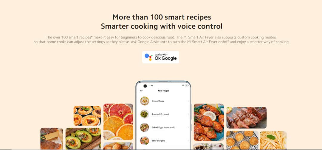 تنظیمات پختن غذاها با اپلیکیشن