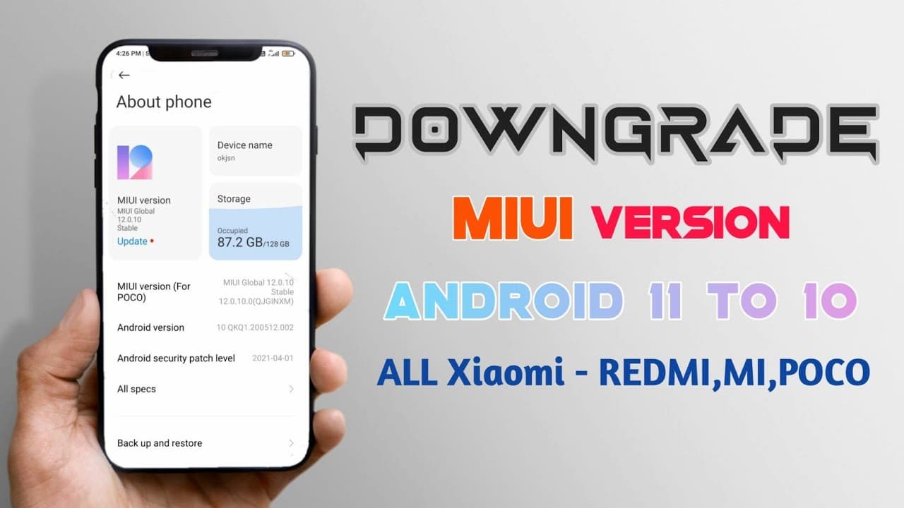 کاهش نسخه miui در گوشی های redmi
