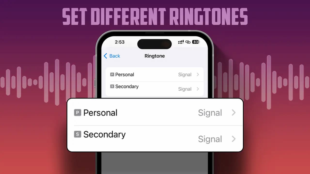 نحوه تنظیم آهنگ های زنگ مختلف برای دو شماره تلفن مختلف در آیفون با iOS 17 | TechRushi