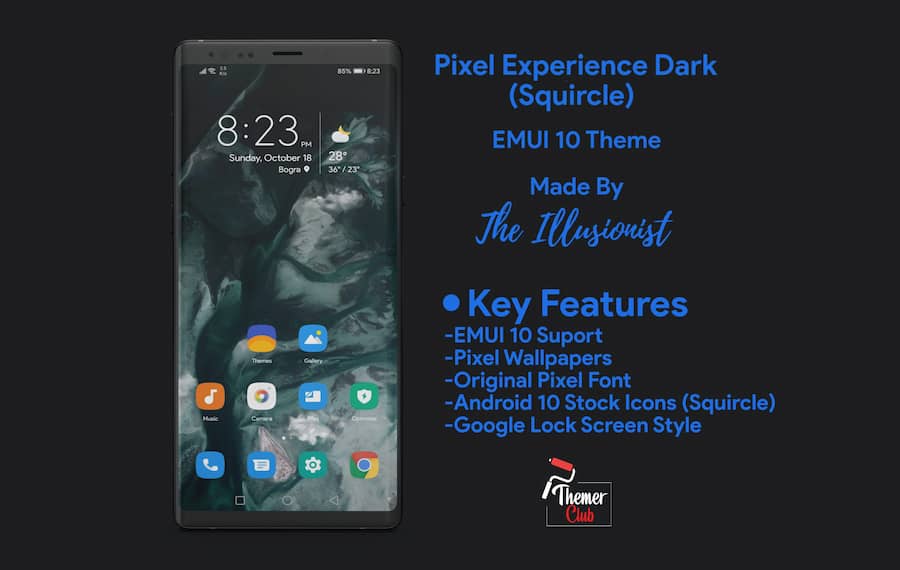 تم شیائومی Pixel Experience Dark Theme